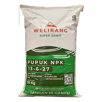 Kemasan Pupuk NPK Welirang 13-6-27 Super Sawit 50 kg
